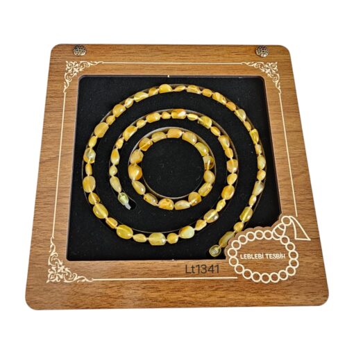 Damla Kehribar Kolye - Bileklik Set Lt1341