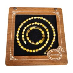 Damla Kehribar Kolye - Bileklik Set Lt1345