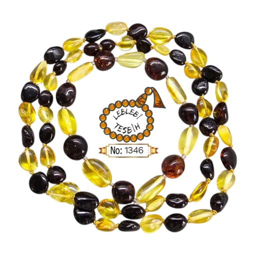 Damla Kehribar Kolye - Bileklik Set Lt1346 - Görsel 2