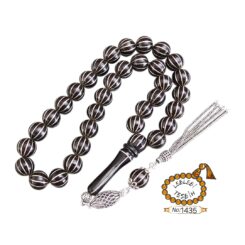 12'li Gümüş Karpuz Yarma Gürcü Taşı Tesbih Lt1435