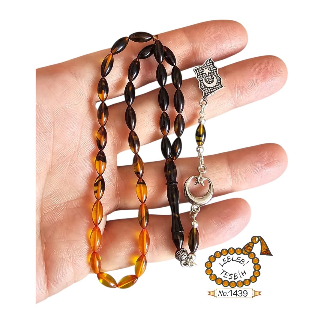 Ufak - Küçük Boy Ateş Kehribar Tesbih Lt1439