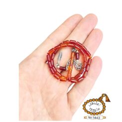 4 Parmak - Mini Ateş Kehribar Tesbih Lt1443