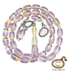 Altın Varaklı Uçak Camı Tesbih Lt1451