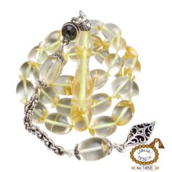 Altın Varaklı Uçak Camı Tesbih Lt1456