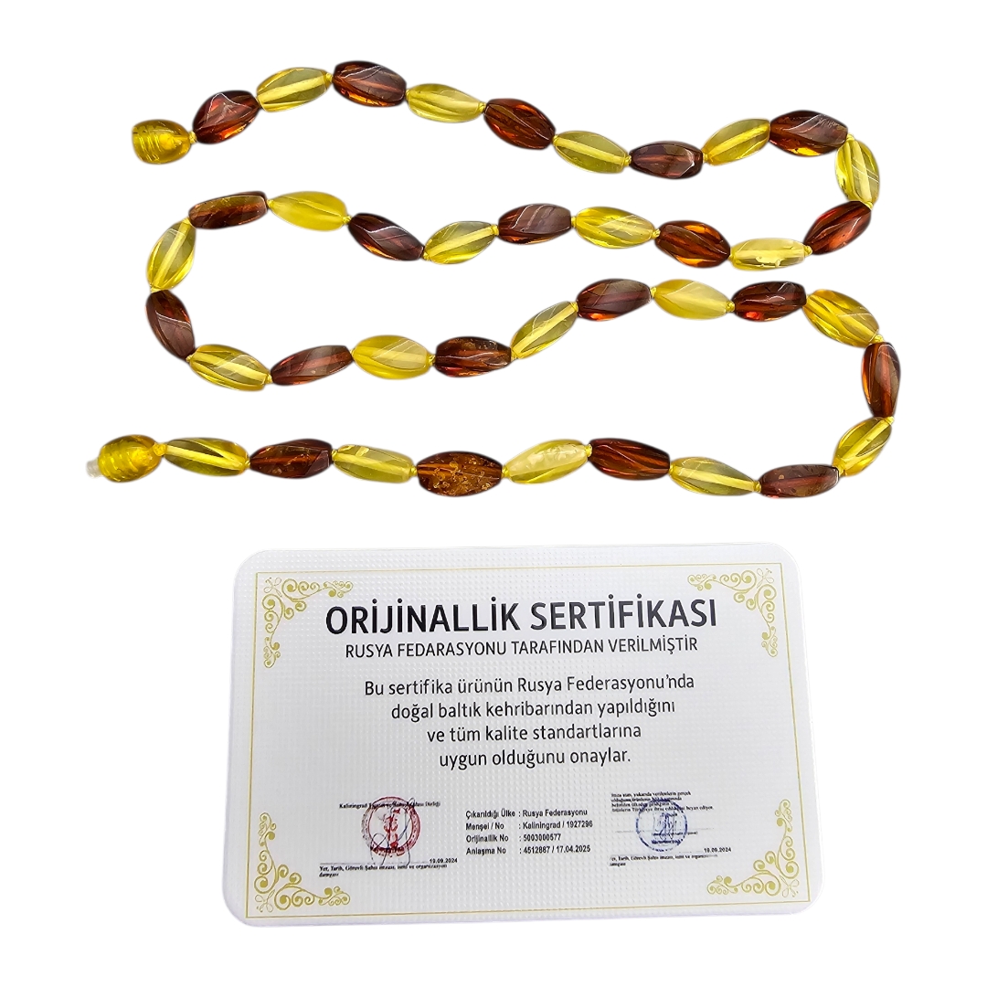 Orjinal Sertifikalı Rus Damla Kehribar Yetişkin Kolye Lt1469 - Görsel 3