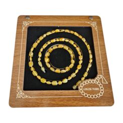 Damla Kehribar Kolye – Bileklik Set Lt1341