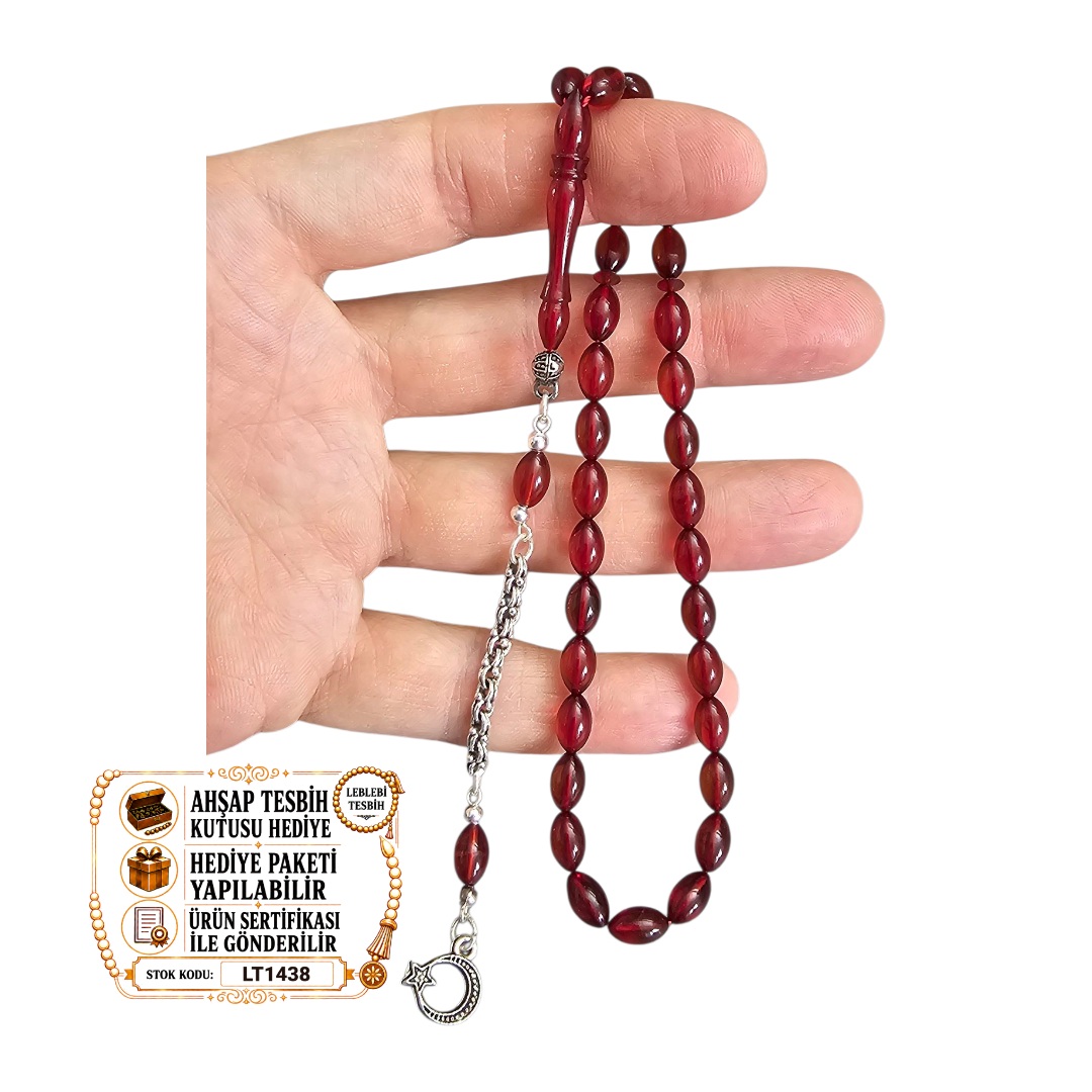 Ufak – Küçük Boy Ateş Kehribar Tesbih Lt1438