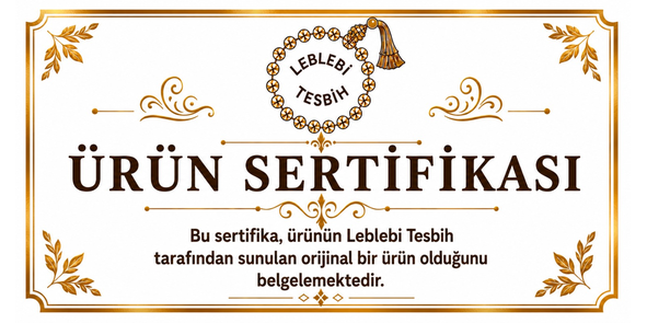 Leblebi Tesbih ürün sertifikası